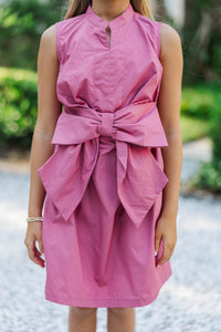 Girls: A Sprinkle Of Joy Magenta Bow Dress