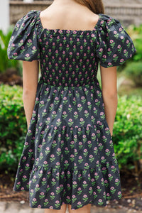 Girls: Just As You Were Black Medallion Babydoll Dress