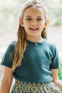 Girls: Work Of Art Emerald Short Sleeve Sweater