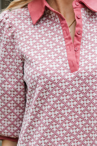 Act With Love Mauve Medallion Dress