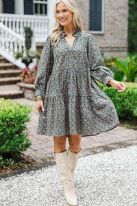 All Up To You Emerald Green Medallion Dress