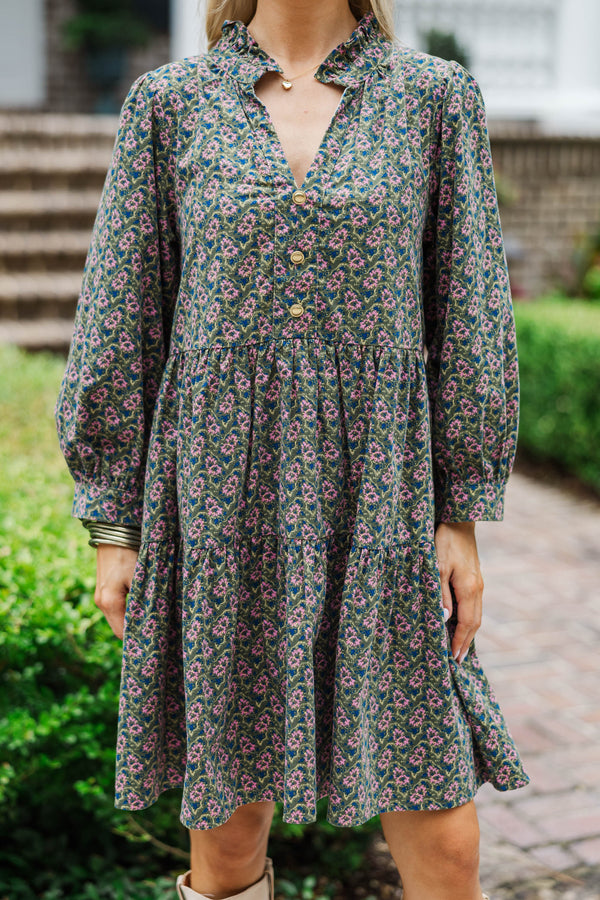 All Up To You Emerald Green Medallion Dress