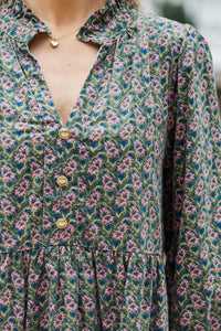 All Up To You Emerald Green Medallion Dress