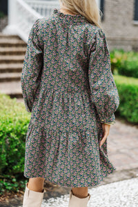 All Up To You Emerald Green Medallion Dress