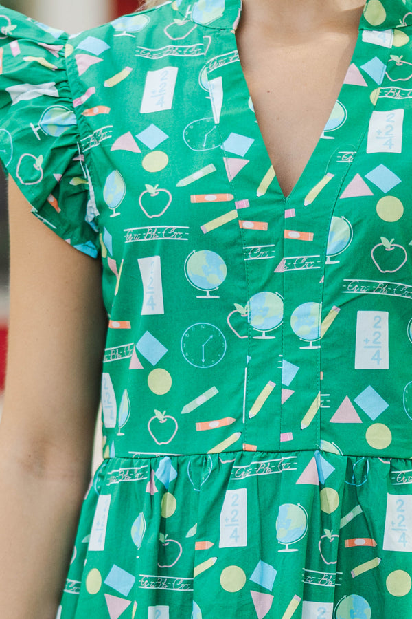 green toile dress women Perfect For You Olive Green Toile Button Down Midi Dress Shop the Mint