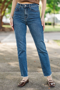 Own The Look Dark Wash Straight Leg Jeans