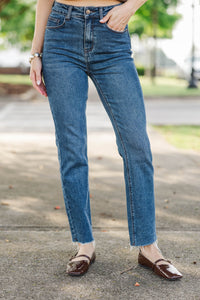 Own The Look Dark Wash Straight Leg Jeans