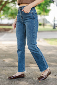 Own The Look Dark Wash Straight Leg Jeans