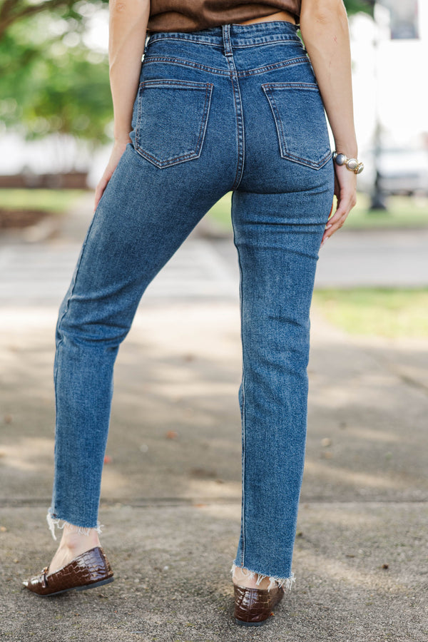 Own The Look Dark Wash Straight Leg Jeans
