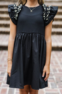Girls: Everyday Dreaming Black Embellished Dress