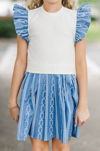 Girls: The Light In Everything Blue Striped Dress