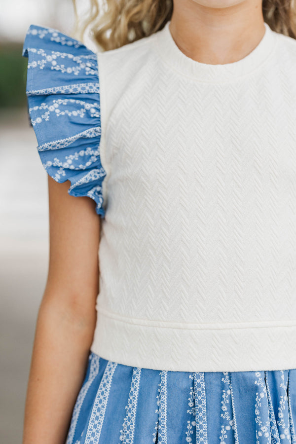 Girls: The Light In Everything Blue Striped Dress