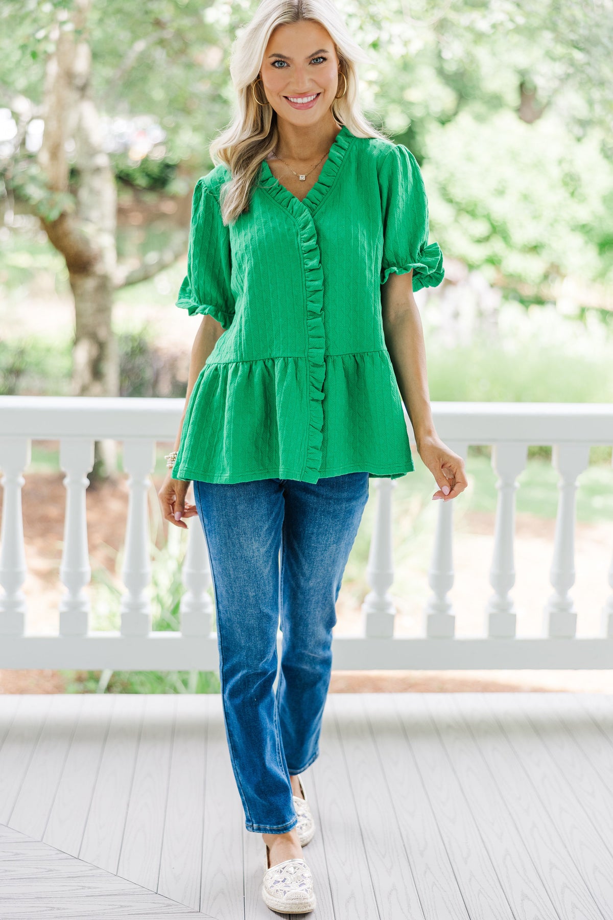 GREEN GLITTERY LEAF | NON-FEEDING MAXI – PUFF SLEEVES | ANKLE LENGTH MAXI