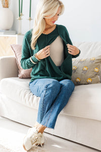 NURSING COLLECTION: Get To Know You Emerald Tunic