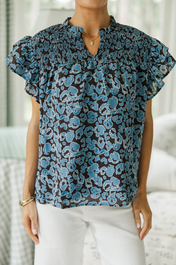 NURSING COLLECTION: All For Love Brown Leopard Blouse