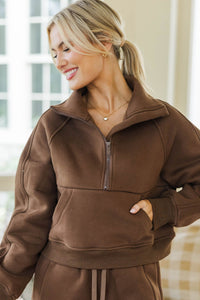 NURSING COLLECTION: Love In Every Layer Brown Pullover
