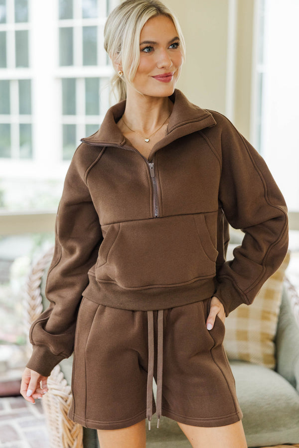 NURSING COLLECTION: Love In Every Layer Brown Pullover
