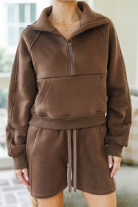 NURSING COLLECTION: Love In Every Layer Brown Pullover