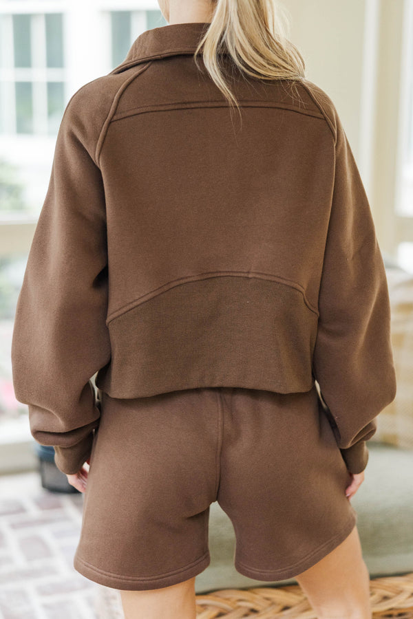 NURSING COLLECTION: Love In Every Layer Brown Pullover