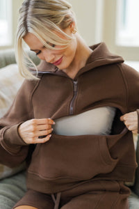 NURSING COLLECTION: Love In Every Layer Brown Pullover