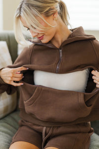 NURSING COLLECTION: Love In Every Layer Brown Pullover