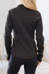 NURSING COLLECTION: Go-Time Black Half Zip Pullover
