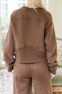 NURSING COLLECTION: Hold Me Near Brown Pullover