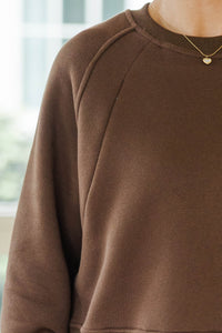 NURSING COLLECTION: Hold Me Near Brown Pullover