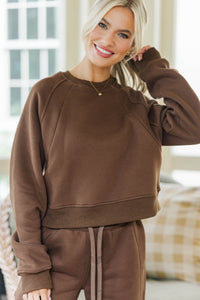 NURSING COLLECTION: Hold Me Near Brown Pullover