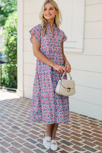 In Your Dreams Blue Medallion Midi Dress Shop the Mint In Your Dreams Blue Medallion Midi Dress Shop the Mint