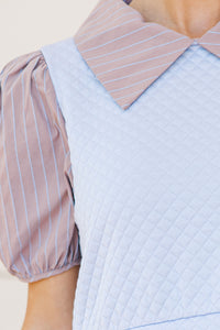 Softly Spoken Brown Sweater Vest Dress