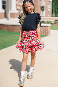 Girls: See You Out Black Ruffled Blouse