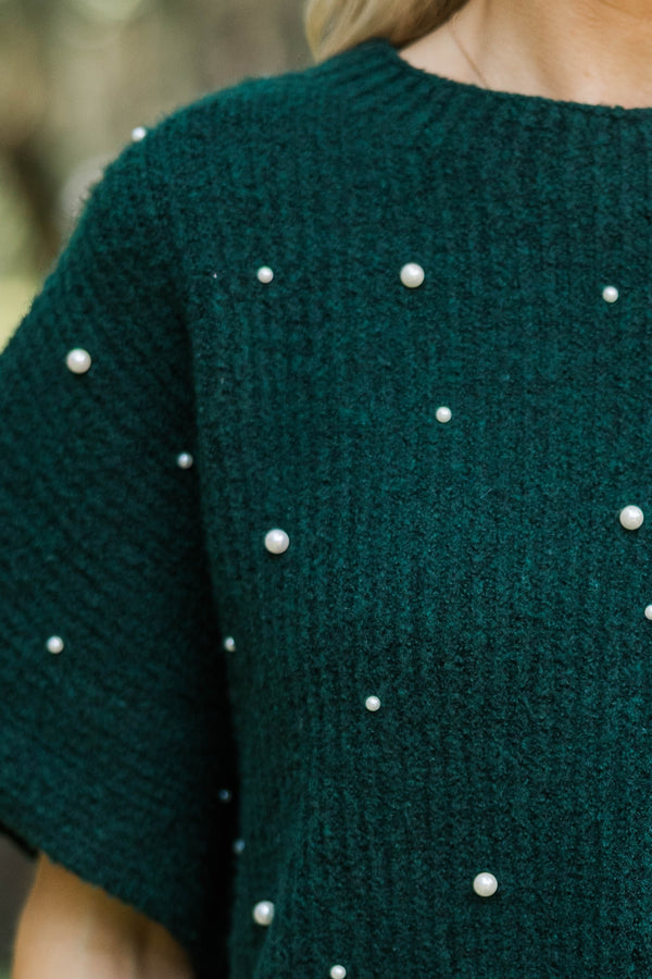 See You Soon Emerald Embellished Sweater