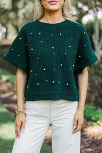 See You Soon Emerald Embellished Sweater