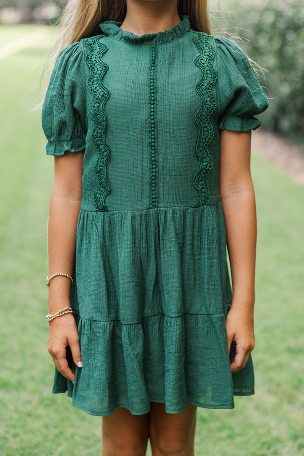 Girls: Your Fairytale Emerald Crochet Dress Shop the Mint Girls: Your Fairytale Emerald Crochet Dress Shop the Mint