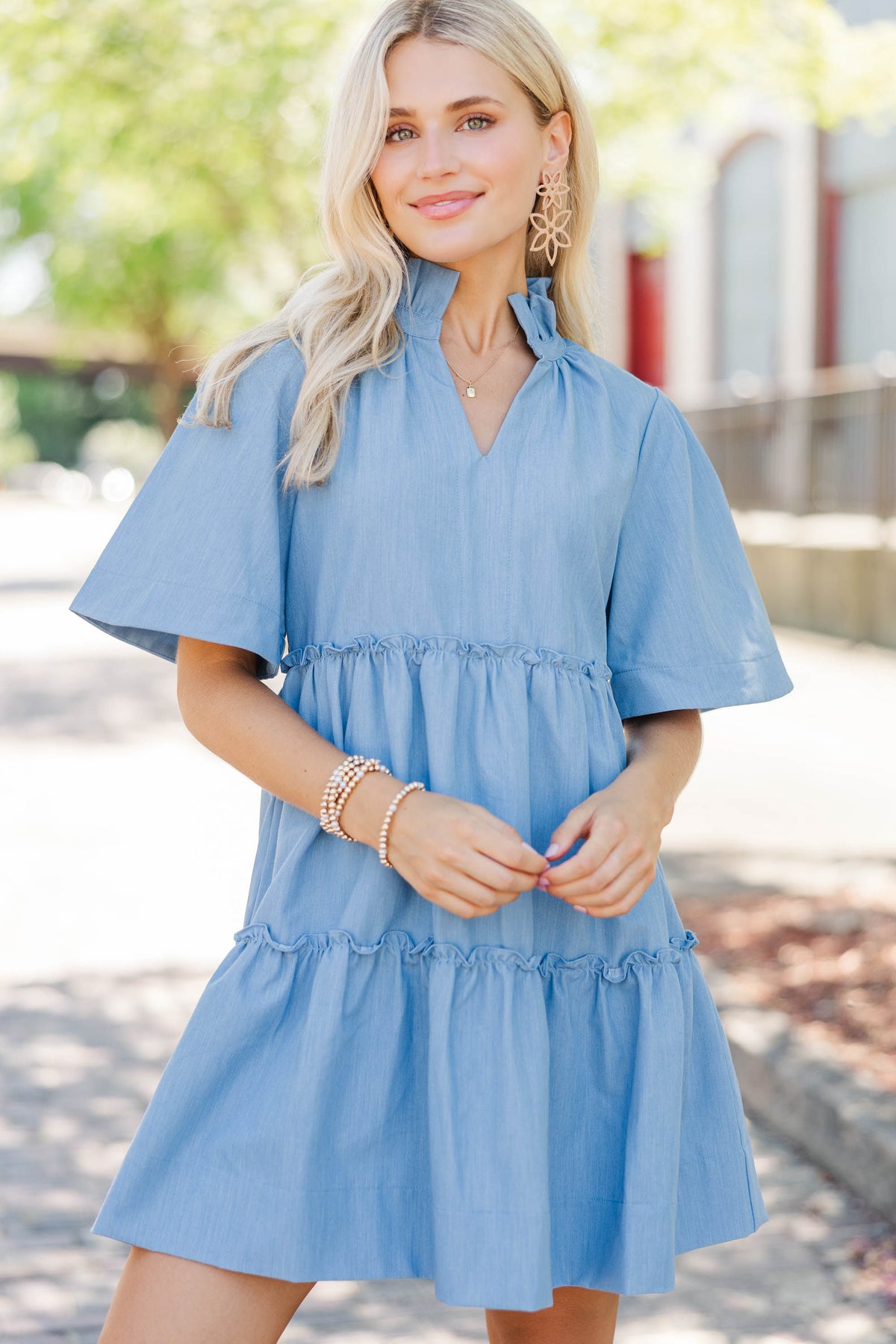 Feeling Your Best Blue Chambray Dress – Shop the Mint