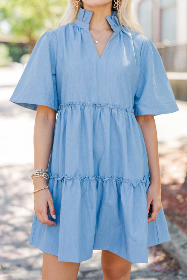 Feeling Your Best Blue Chambray Dress, Large - The Mint Julep Boutique Feeling Your Best Blue Chambray Dress, Large - The Mint Julep Boutique
