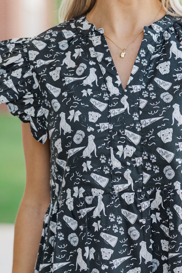 At This Time Black Bulldogs Dress