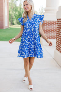 At This Time Royal Blue Wildcats Dress