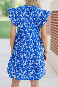 At This Time Royal Blue Wildcats Dress