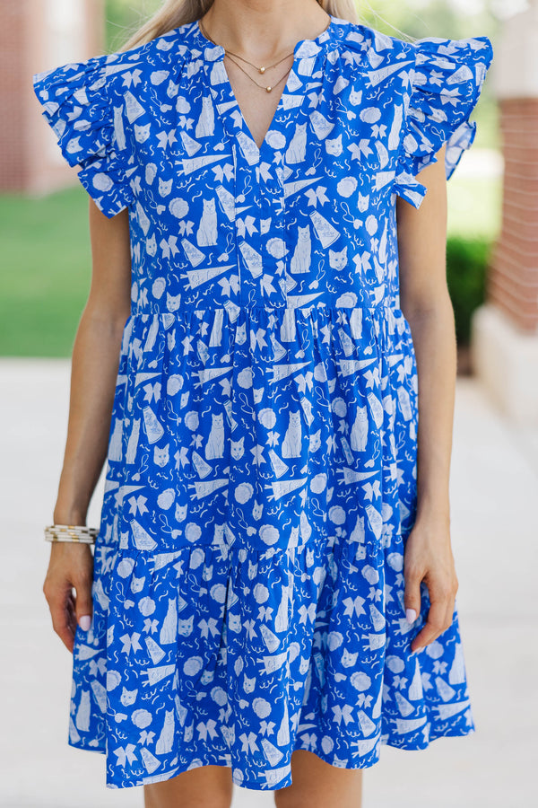 At This Time Royal Blue Wildcats Dress