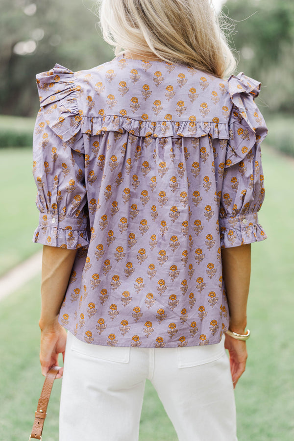 Your New Favorite Purple Medallion Blouse