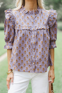Your New Favorite Purple Medallion Blouse