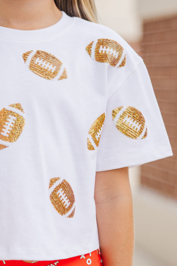 Girl's Football VIP Sequin Top