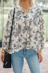 I Believe Black Toile Blouse