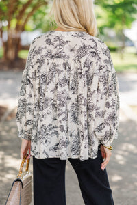 I Believe Black Toile Blouse