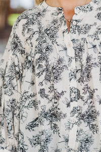 I Believe Black Toile Blouse