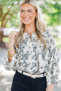 I Believe Black Toile Blouse