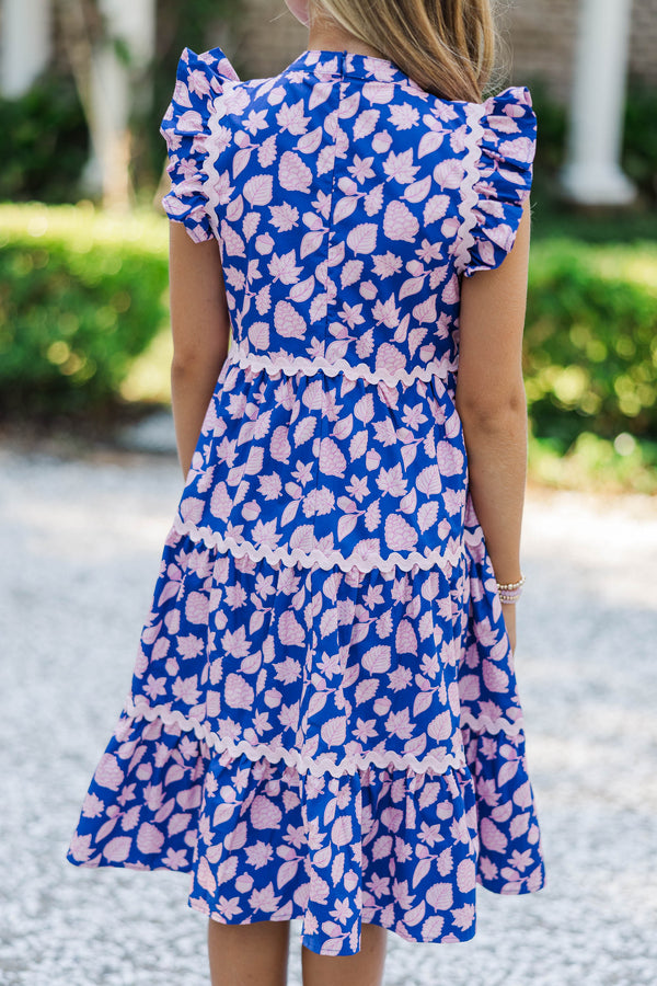 Girls: Created Beauty Navy Floral Midi Dress