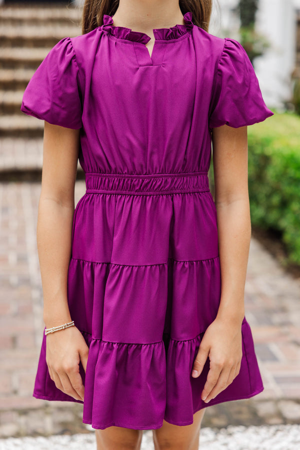 Girls: The Lily Claire Plum Purple Dress